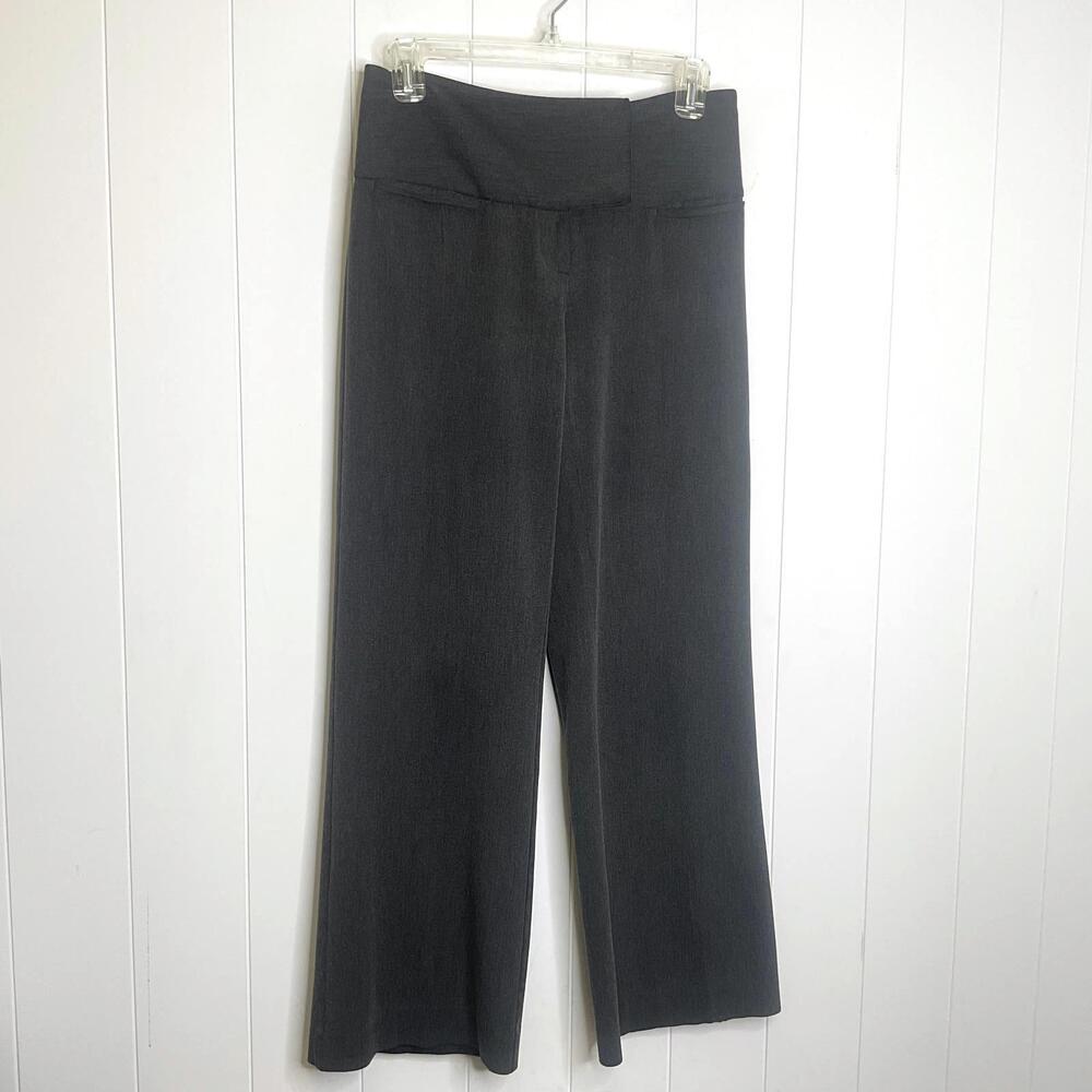 INC International Concepts Women's Size 4 Dark Grey Pull On Wide Leg Pants